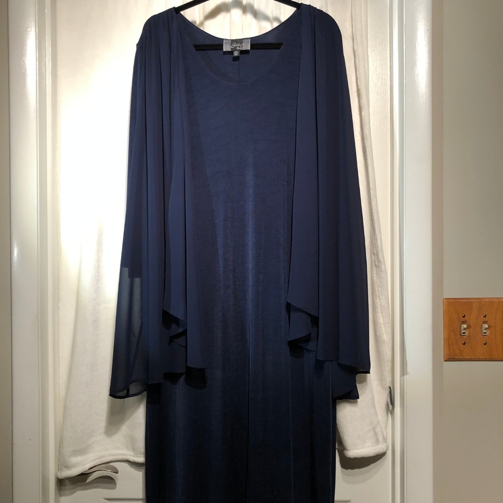 Slinky Brand Navy Blue Dress Size 2X